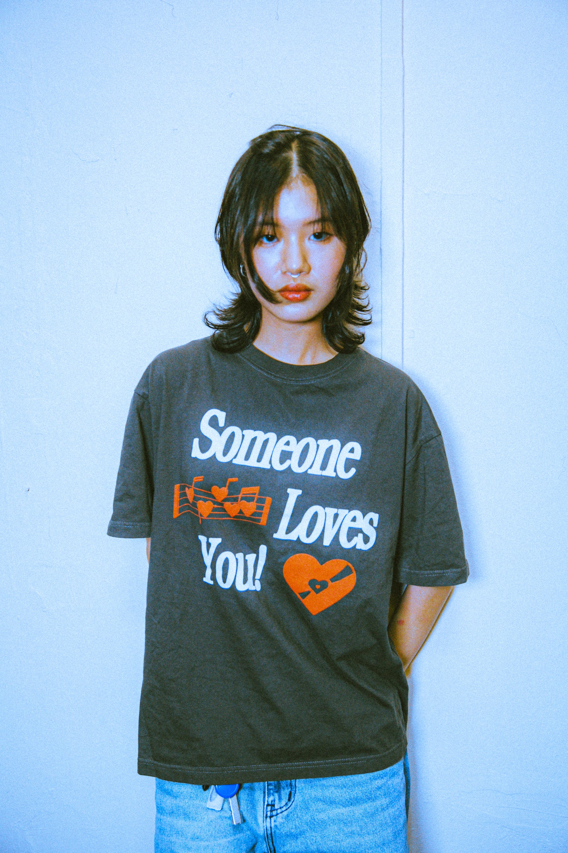 LOVE TEE - WASHED CHARCOAL